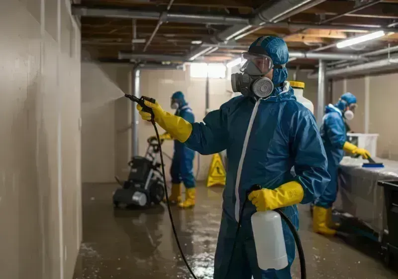 Basement Sanitization and Antimicrobial Treatment process in Newcastle, WA